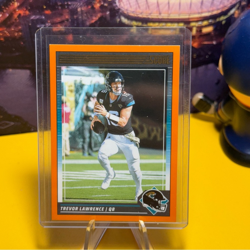 Trevor Lawrence NFL Football sports cards orange score Jaguars